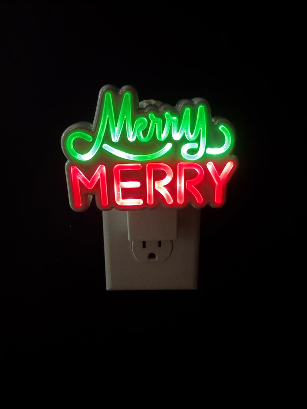 Bath & Body Works Merry MERRY LED Plug-In Night Light - Green and Red